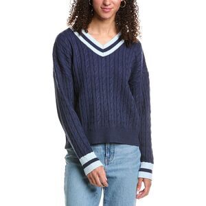 Katiejnyc Womens Blair Varsity Sweater, Blue